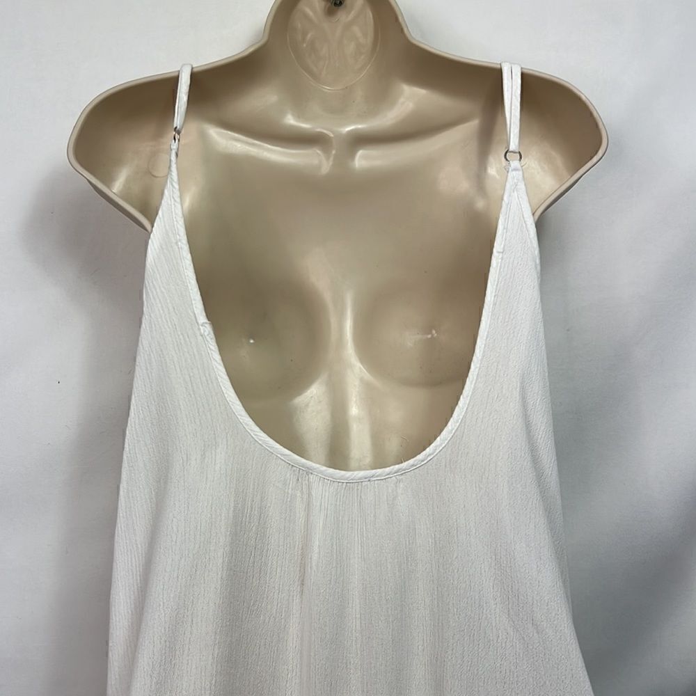 Elan white crimped strappy cover up slip dress EUC size small - Picture 11 of 14